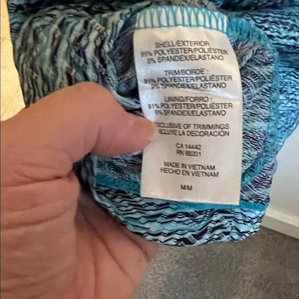 MPG Teal and Black Patterned Summer dress - Picture 7 of 8